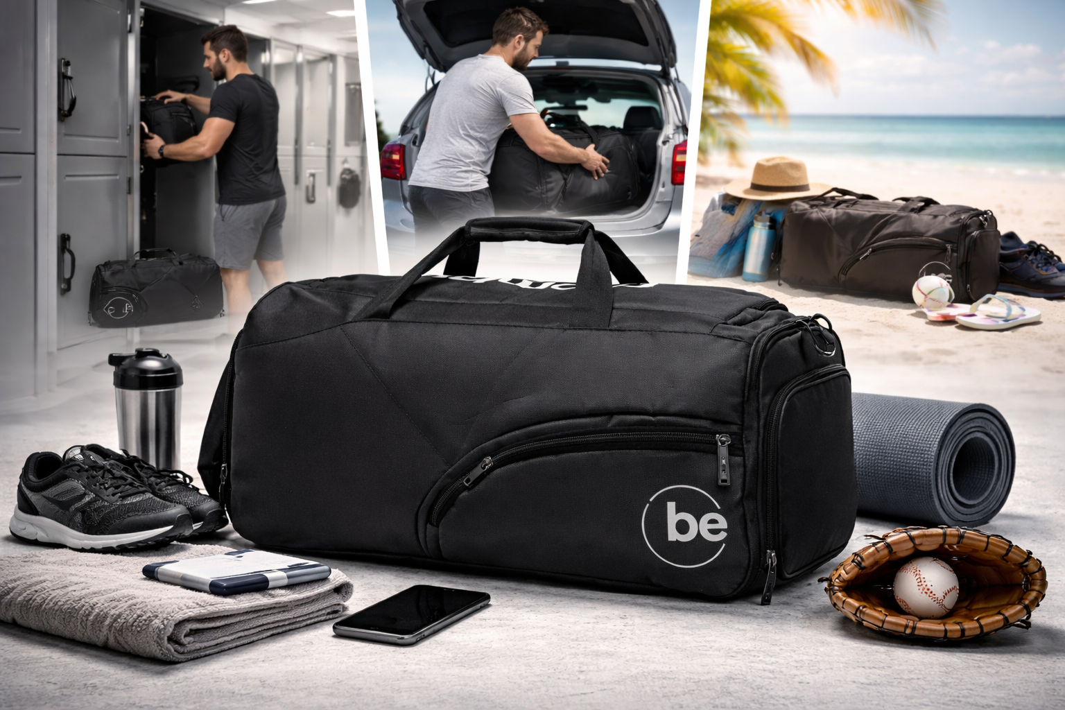 best size duffel bag for travel 80L EXTRA LARGE Foldable Waterproof Duffle Men and Women | with Shoe Compartment, 26" for Weekender Gym Sport, Tear Resistant Extra long zipper path for more comfortable filling Duffel Bag Sizes & Guide