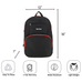 18" Backpack - Black & Red