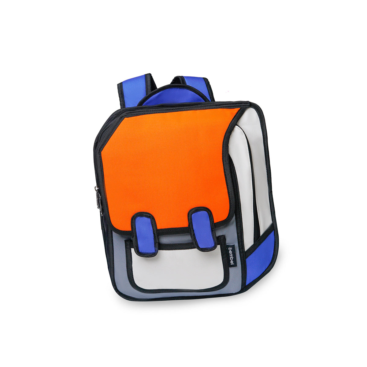 Fun 2D School Kids Backpack - Orange – Bembel
