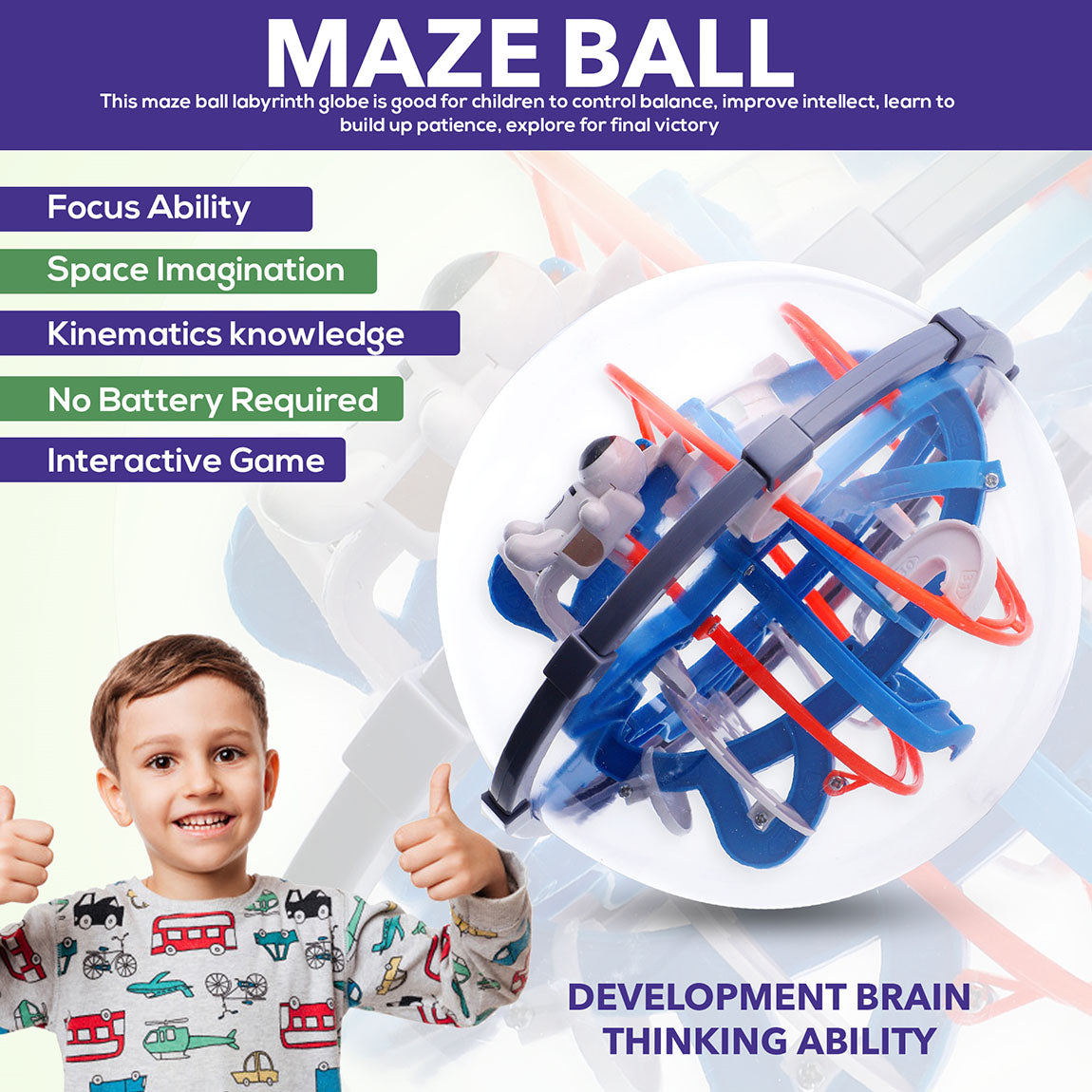 Perplexus Rebel 3D Maze Game Brain Teaser Gravity Puzzle Ball, Cool Stuff  Adult